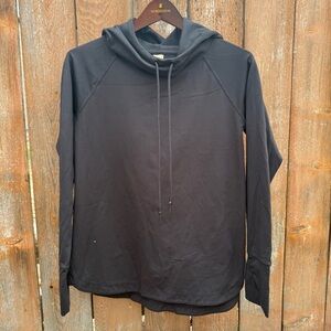 Mono B Women’s Black Long Sleeve Hoodie Sweatshirt Pullover Size Small